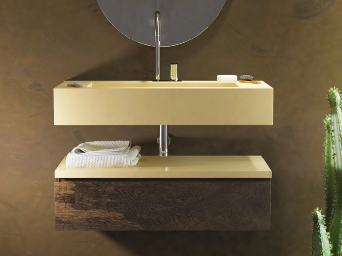 SLIM SOLID - Luxolid® washbasin countertop _ Relax Design